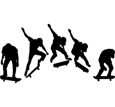 Muurschildering evolutie extreme sporten - TenStickers