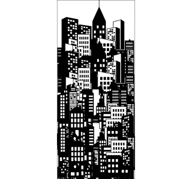 Stad skyline raamfolie - TenStickers