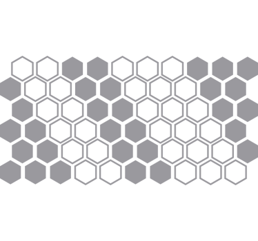 Raamsticker geometrisch zeshoeken patroon mat - TenStickers