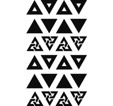 Sticker geometrische vormen stijlvolle driehoekarrangement - TenStickers