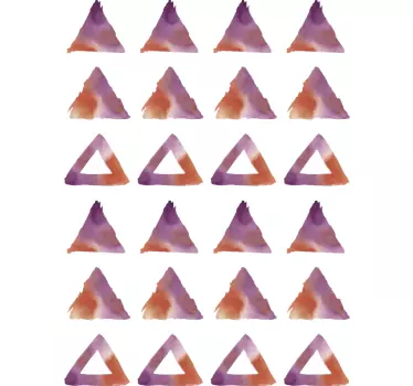 Sticker geometrische vormen abstract driehoek patroon - TenStickers