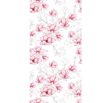 Magnolia bloemen zelfklevende raamsticker - TenStickers