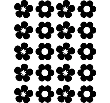 Bloempakket zelfklevende muursticker - TenStickers