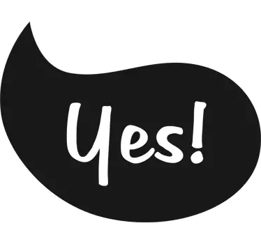 Sticker tekst Yes - TenStickers