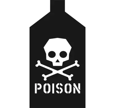 Fles vergif sticker - TenStickers