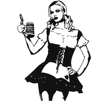 Sticker serveerster bier - TenStickers