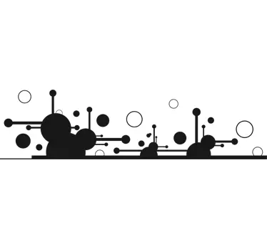 Sticker futuristische kringen - TenStickers