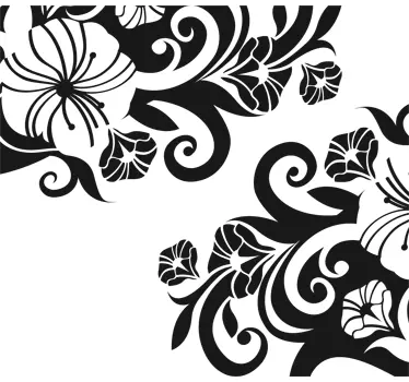 Bloemen raam sticker - TenStickers