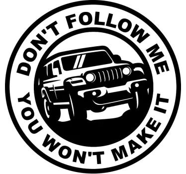 Volg me geen autozelfklevende sticker - TenStickers