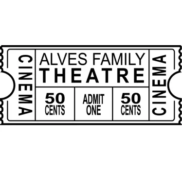 Gepersonaliseerd familietheater bioscoop sticker - TenStickers