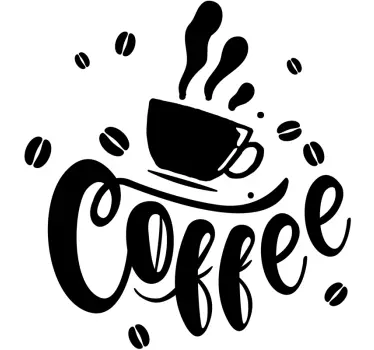 Keuken met koffiekopje drink muursticker - TenStickers