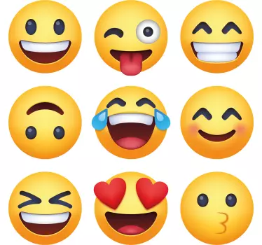 Emoji smiley emoji muursticker - TenStickers