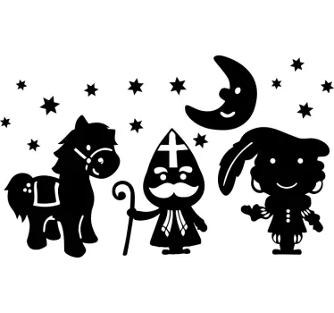 Sinterklaas zelfklevende muursticker - TenStickers