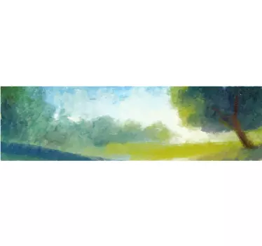 wolken uitzicht bomen sticker - TenStickers