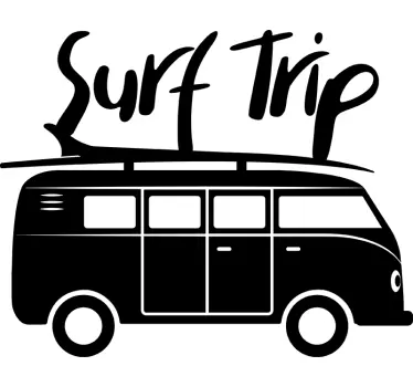 Surf trip surf zelfklevende sticker - TenStickers
