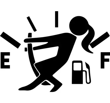 Lege brandstof vrouw motorfiets stickers - TenStickers