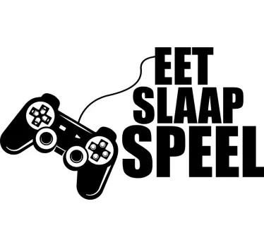 eet, slaap, speel, video game muursticker - TenStickers
