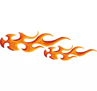 Fiets sticker met vuur vlammen - TenStickers