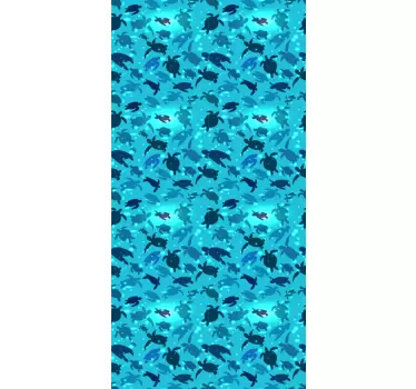 Stickers raam Schildpadden zwemmen - TenStickers