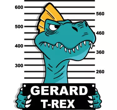 Deur sticker Aanpasbare dinosaurus T-Rex  - TenStickers