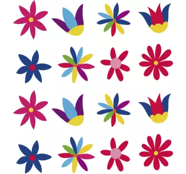 Fietssticker wilde bloemen - TenStickers