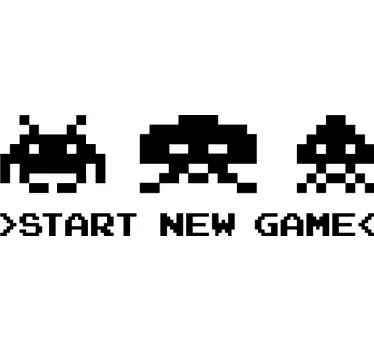 Muurstickers games Start een nieuw spel - TenStickers