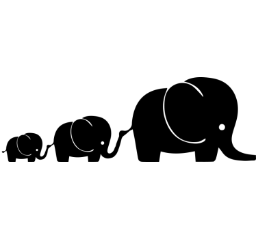 Autostickers Schattige olifanten - TenStickers