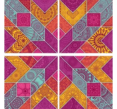 Stickers tegels mandala mozaïek - TenStickers