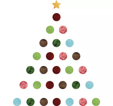 Kerstboomversieringen kerst sticker - TenStickers