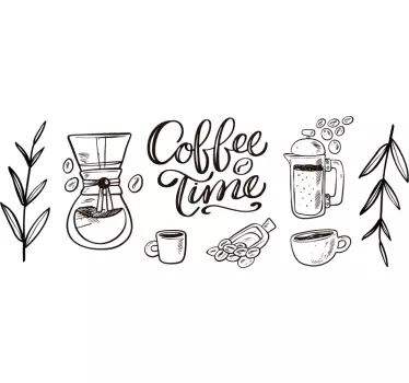 Muurstickers drinken Koffieplanten en thema's - TenStickers