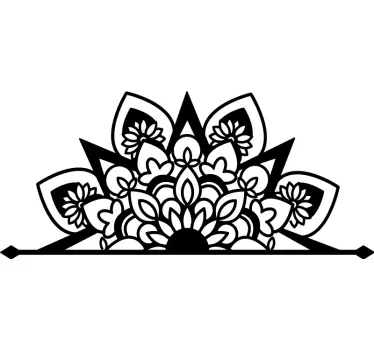 Stickers bloemenpatroon Mooie mandala bloeit stijl - TenStickers
