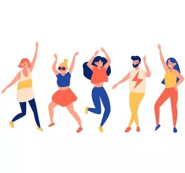 Stickers voor op meubels Mensen dansen - TenStickers