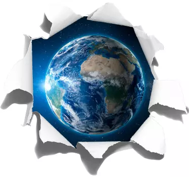 Muurstickers visuele effecten Optisch effect zon over de aarde - TenStickers