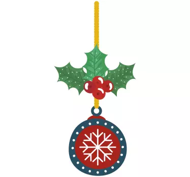 Hulst ornament decoratie kerst sticker - TenStickers