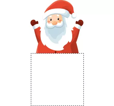Kerststickers Vrolijke kerstman zelfklevende sticker - TenStickers