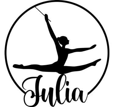 Muurstickers dansen Ballerina met naam - TenStickers
