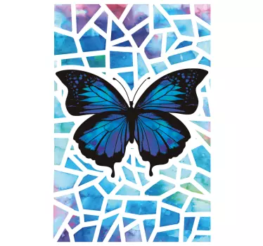 Stickers raam Trendy vlinderspatroon - TenStickers