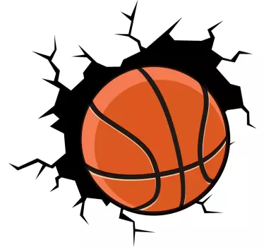 Muurstickers Basketbal 3D  - TenStickers
