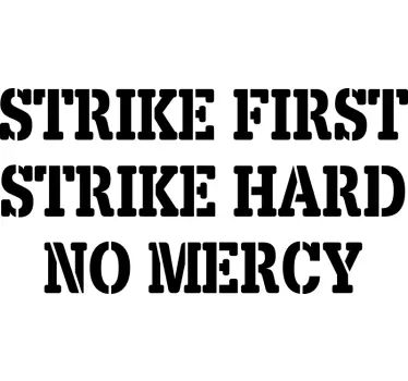 Sticker film quotes Cobra kai - TenStickers