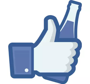 Duim omhoog drankje etalage sticker - TenStickers