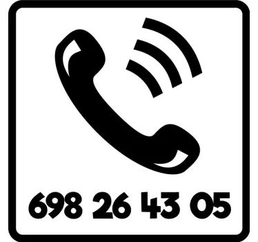 Etalage sticker klassieke telefoon icoon - TenStickers
