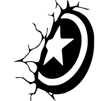 Muurstickers superhelden Captain america shield - TenStickers