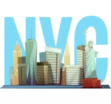 Sticker landen en steden beroemde skyline nyc - TenStickers
