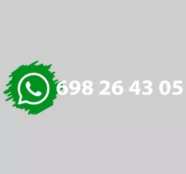 Aanwijzingen muurstickers Whatsapp social media-logo - TenStickers