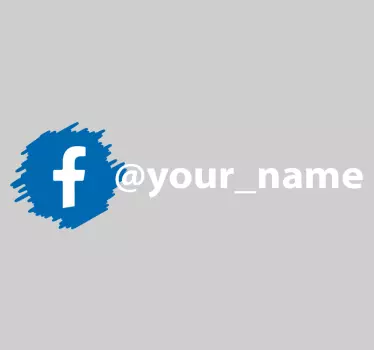 Aanwijzingen muurstickers Facebook sociale media-logo - TenStickers