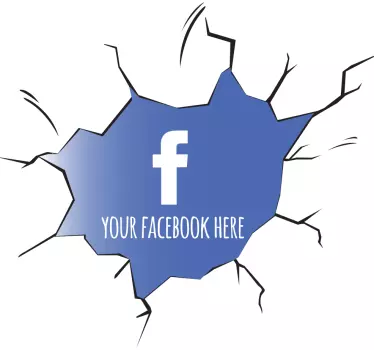 Etalage sticker gebarsten muur effect - TenStickers