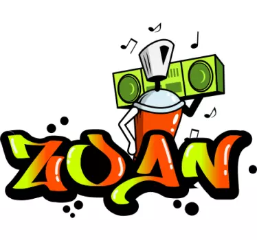 Urban muurstickers Gepersonaliseerde naam graffiti - TenStickers