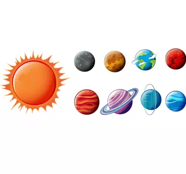Ruimte stickers Zonnestelsel - TenStickers
