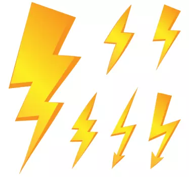 Vormen stickers Bliksem - TenStickers