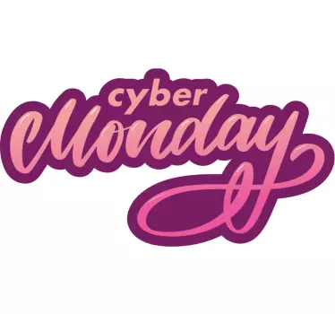 Cyber monday kortingsevenement etalage sticker - TenStickers